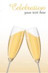 Pair of Wine Glasses Celebrating with Sample Text